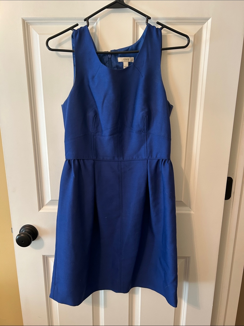I. Crew Sleeveless Cobalt Blue Fit-and-Flare Dress